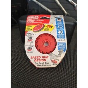 NEW Diablo DCX045040B01F 4-1/2" 40 Grit Grinding & Polishing Flap Disc